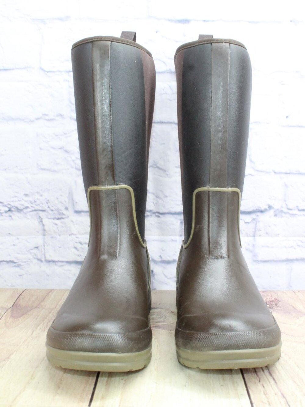 Muck Boots Originals Tall Dark Brown Rubber Boots Waterproof Outdoor Size 6 - Picture 4 of 9